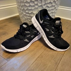 Nike Free Run 2 Men's Running Training Shoes Black/White 537732-004 Sz 11.5